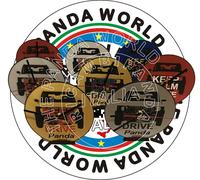 OROLOGIO DA MURO LOGO PANDA KEEP CALM cm 17 IN OMAGGIO 1 PORTACHIAVI E 2 ADESIVI