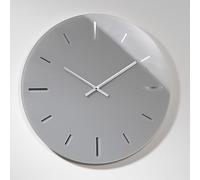 Orologio da muro tondo in plexi bicolore R 2 BIG con fondo argento specchio 65x1.2 cm Spessore plexi mm 5. Avorio avorio