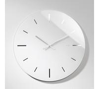 Orologio da muro tondo in plexi bicolore R 2 BIG con fondo argento specchio 65x1.2 cm Spessore plexi mm 5. Bianco bianco
