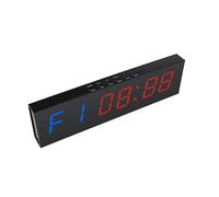 Orologio Da Palestra Intervallo multifunzione Conto alla rovescia portatile Timer da 1,8 pollici Desktop LED Cronometro Orologio con display numerico digitale controllo a pulsante