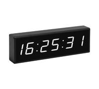 Orologio da Palestra Orologio da parete digitale portatile con LED a 6 cifre, timer for il conto alla rovescia, tempo reale, 12, 24 ore, 1,8 pollici(White)