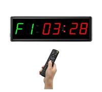 Orologio Da Palestra Timer da palestra 2,3 pollici, timer a intervalli LED Conto alla rovescia digitale Orologio parete fitness, cifre, Cronometro orologio giù/su for la casa