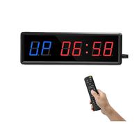 Orologio da Palestra, Timer da palestra, timer a intervalli a LED Orologio parete con conto alla rovescia digitale fitness, cronometro cifre 1,5 pollici giù/su for la casa