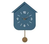 Orologio da parete (24x5,5x37,5cm) Pendolo HOME Blu 0182443