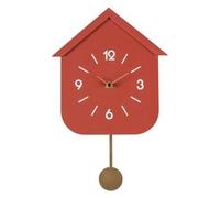 Orologio da parete (24x5,5x37,5cm) Pendolo HOME Rosso mattone 0182445