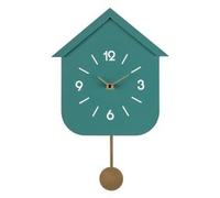 Orologio da parete (24x5,5x37,5cm) Pendolo HOME Verde 0182444