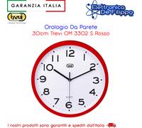 Orologio Da Parete 30cm Trevi OM 3302 S Rosso