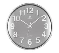 Lowell Justaminute 00816 Orologio da parete in quarzo Cerchio Cromo, Grigio
