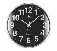 Lowell Justaminute 00816 Orologio da parete in quarzo Cerchio Nero, Cromo
