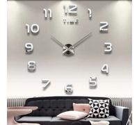 OROLOGIO DA PARETE 3D ADESIVO MODERNO GRANDE MURO DECORAZIONE CASA GRANDE