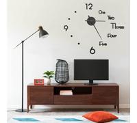 vidaXL Orologio da Parete 3D Design Moderno Nero 100 cm XXL