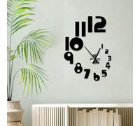 Orologio Da Parete 3D Fai Da Te con Numeri Arabi Silenziosi, Adesivi Murali per
