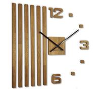 Orologio da parete 3D fai da te in legno di quercia lamelle, grande orologio da parete da 60 cm, design moderno EKO orologio da parete decorazione per ufficio, soggiorno, camera da letto