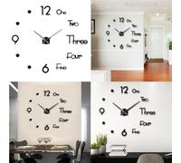Orologio da parete 3D, grande orologio in acrilico, adesivi silenziosi per