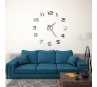 vidaXL Orologio da Parete 3D in Stile Moderno 100cm XXL Argento