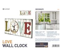 Orologio da parete 40X17X4.5CM vintage da muro moderno rustico LOVE torre eiffel