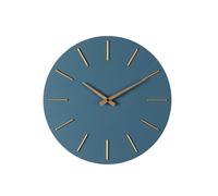 Orologio da Parete Ø40x5 cm in Legno TimeLine Blu
