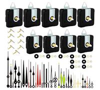 Orologio da parete, 9 pezzi meccanismo di orologio con 12 paia di orologi aghi, meccanismo di movimento dell'orologio, movimento al quarzo silenzioso metanesimo movimenti per la sostituzione fai da te