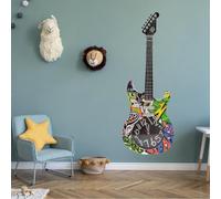 Orologio da Parete a Chitarra Finta, Orologio a Chitarra Preciso Nel Tempo, Decorazione da Parete per Casa, Dormitorio e Camera da Letto, Regalo per Gli Amanti Della Musica(Chitarra con supporto)