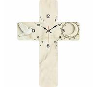 Orologio da Parete a Croce Movimento Silenzioso per Soggiorno, Cristiani