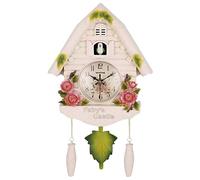 Orologio da Parete a cucù in Resina Orologio da Appendere con Uccellino Senza ticchettio per Cucina, Camera da Letto, Bambini, B