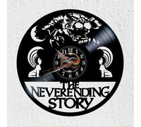 Orologio da parete a disco in vinile Silhouette De Falcor Il Drago Bianco Nev...