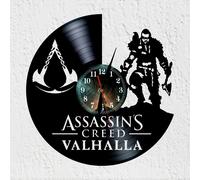 Orologio da parete a disco in vinile Sillueta Eivor vichingo gioco assassini ...
