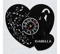 Orologio da parete a forma di cuore in ferro personalizzato - Orologio da parete con nome per la camera da letto - Regali di San Valentino per amanti, fidanzati, fidanzate, mogli e mariti