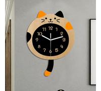 Orologio Da Parete a Forma di Felino, in Acrilico, Senza Suono, per Cucina E