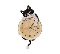 Orologio da parete a forma di gatto, elegante orologio decorativo per la