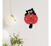 Orologio da parete a forma di gatto, moderno e semplice, per la cameretta