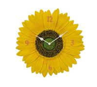 Orologio da parete a forma di girasole, decorazione floreale moderna, 30,5 cm, stile country vintage, robusto design per interni ed esterni, ornamento decorativo per soggiorno, cucina, sala da pranzo