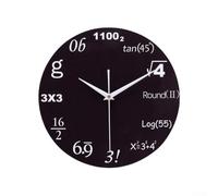 Orologio da parete a forma di teschio con formula matematica, 30,5 cm, movimento al quarzo silenzioso, orologio decorativo in plastica, per casa, ufficio, classe (B)