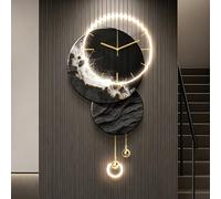 Orologio da parete a LED 3D con illuminazione soffusa per gli occhi, interruttore di controllo vocale per ingresso, camera da letto, ufficio, decorazione cucina