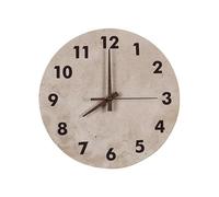 Orologio da parete a LED in pietra naturale di forma rotonda vintage per camera da letto e decorazione domestica (3 colori variabili)