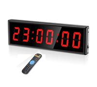Orologio da Parete a LED, Timer da palestra a LED 2,3", timer a intervalli, orologio parete digitale con conto alla rovescia, cronometro for fitness, for domestica, in tempo reale