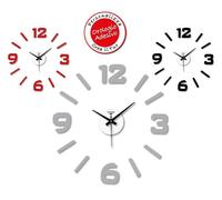 Orologio da Parete Adesivo Eva Wall Stick Index e Numeri 50 x 50 cm 3 Colori