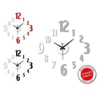 Orologio da Parete Adesivo Eva Wall Stick Rombo Numeri Arabi 50 x 50 cm 3 Colori