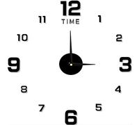 Orologio da parete adesivo MS - 40163 - Nero