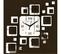 Orologio da parete adesivo Square - Argento