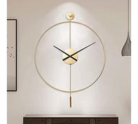 Orologio Da Parete Alla Moda, Orologio Da Parete Decorativo Grande Classico Con Pendolo, Orologi Da Parete Moderni In Metallo Silenzioso Senza Ticchettio Per Soggiorno, Camera Da Letto, Studio, Uf