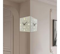 Orologio da parete angolare a doppia faccia con luce per sala da pranzo