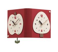 Orologio da parete angolare a doppio lato rosso un unico moderno per la sala