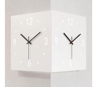 Orologio da parete angolare bifacciale senza ticchettio silenzioso per