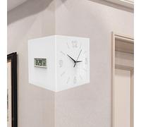 Orologio da parete angolare con calendario e visualizzazione della