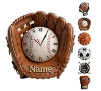 Orologio da Parete Baseball Personalizzato con Nome, Arredamento Baseball Personalizzato per Camera da Letto, Sala Giochi, Ufficio, Regalo per Atleta, Fidanzato, Papà, Allenatore, Compleanno, Laurea