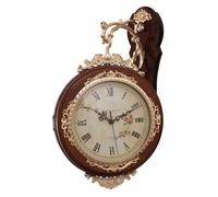Orologio da parete bifacciale, design vintage da fattoria, orologio