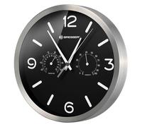 Orologio da parete Bresser MyTime DCF 25cm Nero Acciaio Inox Termo-Igrometro