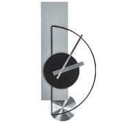Beliani Orologio da parete da appendere 31 x 63 cm Design moderno senza numeri Acciaio Grigio
