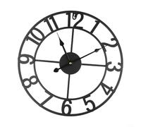 Orologio da parete chic vintage per spazi esterni per case e uffici Funzionamento silenzioso e resistente alle intemperie (E)
